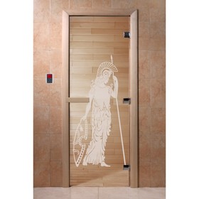 Дверь «Рим», размер коробки 190 × 70 см, левая, цвет прозрачный