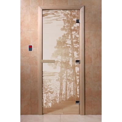 Дверь «Рассвет», размер коробки 190 × 70 см, правая, цвет сатин