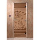 Дверь «Япония», размер коробки 200 × 80 см, левая, цвет матовая бронза - фото 298158221