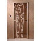 Дверь «Весна цветы», размер коробки 200 × 80 см, левая, цвет бронза - фото 298158225