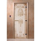 Дверь «Египет», размер коробки 190 × 70 см, левая, цвет сатин - фото 298158230