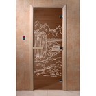 Дверь «Китай», размер коробки 200 × 80 см, левая, цвет бронза - фото 298158231