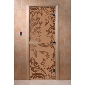 Дверь «Венеция», размер коробки 190 × 70 см, левая, цвет матовая бронза