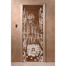 Дверь «Волшебный пар», размер коробки 200 × 80 см, левая, цвет бронза