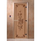 Дверь «Розы», размер коробки 190 × 70 см, левая, цвет матовая бронза - фото 298158258