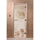 Дверь «Лебединое озеро», размер коробки 200 × 80 см, левая, цвет сатин - фото 298158266