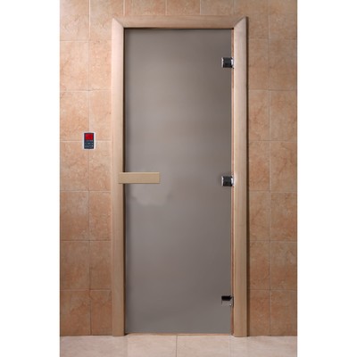 Дверь для бани стеклянная «Сатин», размер коробки 190 × 80 см, 8 мм