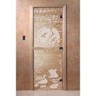 Дверь «Лебединое озеро», размер коробки 200 × 80 см, левая, цвет прозрачный - фото 298158282