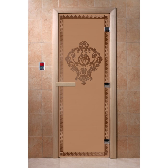 Дверь «Версаче», размер коробки 200 × 80 см, левая, цвет матовая бронза