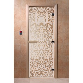 Дверь «Флоренция», размер коробки 200 × 80 см, левая, цвет прозрачный