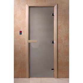 Дверь для бани стеклянная«Сатин», размер коробки 190 × 60 см, 8 мм
