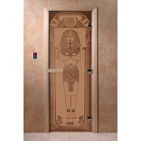 Дверь «Египет», размер коробки 190 × 70 см, правая, цвет матовая бронза
