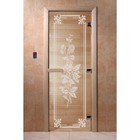 Дверь «Розы», размер коробки 190 × 70 см, левая, цвет прозрачный - фото 298158341