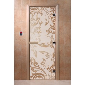 Дверь «Венеция», размер коробки 190 × 70 см, левая, цвет сатин