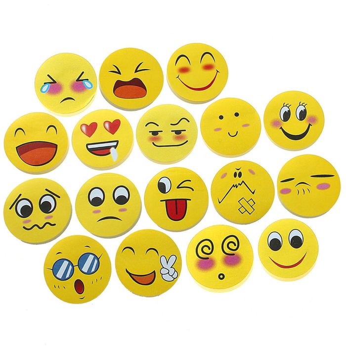 Блок с липким краем «Смайлы», 100 листов, МИКС - Фото 1