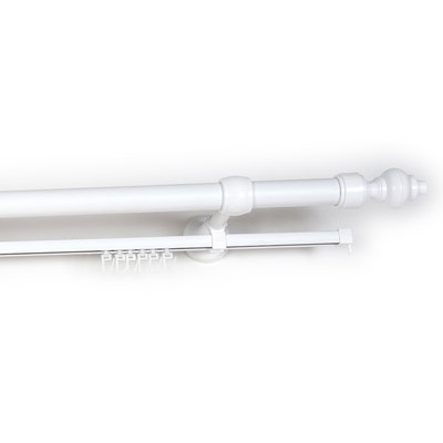 Карниз с U-шиной, ширина 400 см, d=28 мм, пластиковые элементы, белый