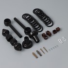 Карниз двухрядный, ширина 160 см, d=28 мм, пластиковые элементы, цвет венге - Фото 3