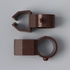 Карниз двухрядный, ширина 160 см, d=28 мм, пластиковые элементы, цвет венге - Фото 6