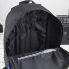 Рюкзак молодёжный, отдел на молнии, цвет чёрный - Фото 3