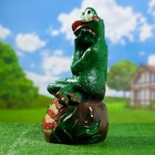 Садовая фигура "Лягушка на камне большая" 30х23х52см - Фото 2