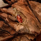 Брошь "Янтарь" ящерка, цвет коньячный в бронзе - фото 8796648