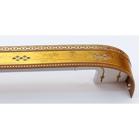 Карниз двухрядный «Ромб», ширина 160 см, золото, цвет антик