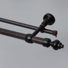 Карниз двухрядный, ширина 180 см, d=28 мм, пластиковые элементы, цвет венге - Фото 2