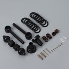 Карниз двухрядный, ширина 140 см, d=28 мм, пластиковые элементы, цвет венге - Фото 3