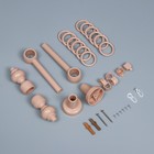 Карниз двухрядный, ширина 120 см, d=28 мм, пластиковые элементы, цвет дуб - Фото 3