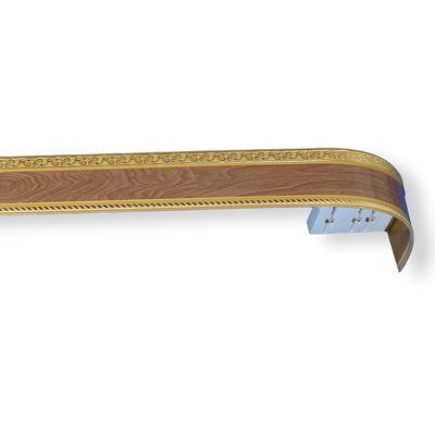 Карниз трёхрядный «Есенин», ширина 350 см, молдинг золото, цвет олива