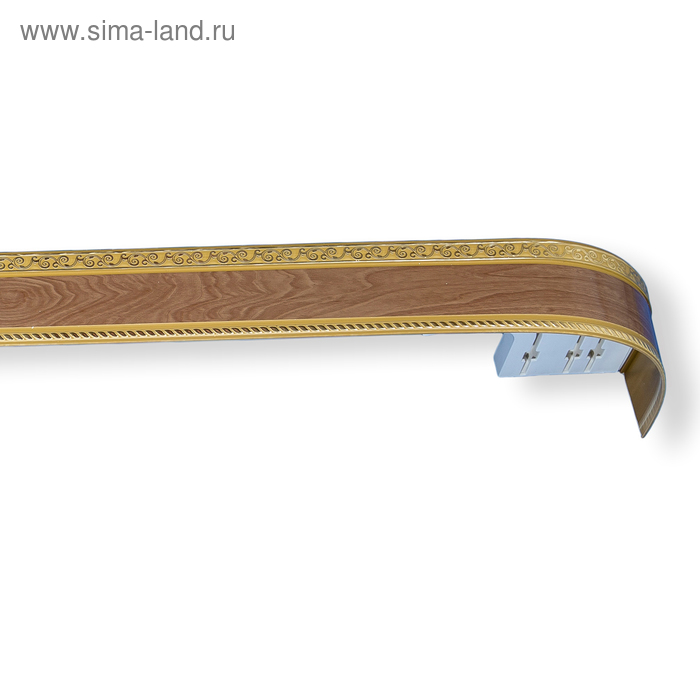 Карниз трёхрядный «Есенин», ширина 350 см, молдинг золото, цвет олива - Фото 1