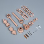 Карниз двухрядный, ширина 160 см, d=28 мм, пластиковые элементы, цвет дуб - Фото 3