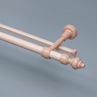 Карниз двухрядный, ширина 180 см, d=28 мм, пластиковые элементы, цвет дуб - Фото 2