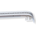 Карниз трёхрядный «Грация», ширина 380 см, серебро, цвет патина белая  (артикул 4228946)  большой выбор товаров оптом и в розницу по низким ценам с доставкой