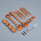 Карниз двухрядный, ширина 140 см, d=28 мм, пластиковые элементы, цвет светлый дуб - Фото 3