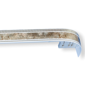 Карниз трёхрядный «Меандр», ширина 250 см, цвет мрамор белый