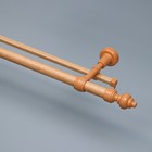 Карниз двухрядный, ширина 120 см, d=28 мм, пластиковые элементы, цвет светлый дуб - Фото 2