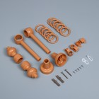 Карниз двухрядный, ширина 120 см, d=28 мм, пластиковые элементы, цвет светлый дуб - Фото 3