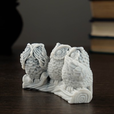 Фигурка «Три совы», 10 см