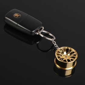 Брелок для ключей Cartage, диск, золотой