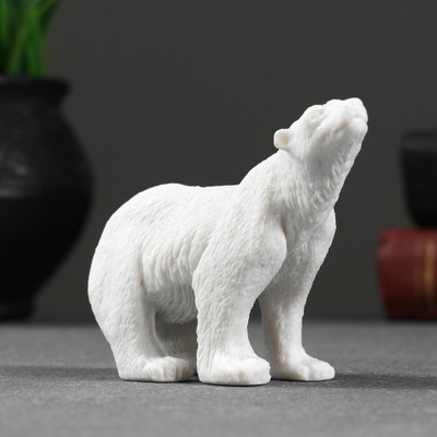 Фигура "Медведь белый №1" 7,5х10,5см