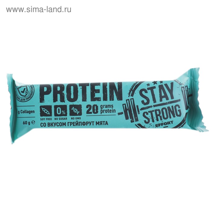 Батончик Effort PROTEIN, греёпфрут и мята, 60 г - Фото 1