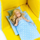 Домик кукольный из текстиля «Домик-сумочка», голубой - Фото 6