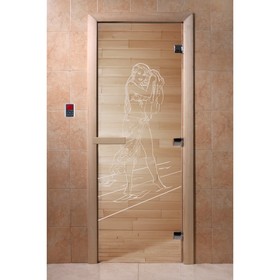 Дверь «Дженифер», размер коробки 190 × 70 см, правая, цвет прозрачный