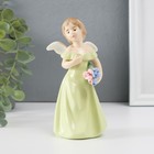 Сувенир керамика "Девочка ангел с букетом" 14х6,5х6 см - Фото 1