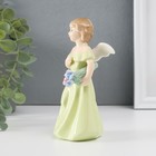 Сувенир керамика "Девочка ангел с букетом" 14х6,5х6 см - Фото 3
