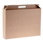 Коробка универсальная с ручкой, бурая, 34,5 х 8 х 27 см - Фото 1