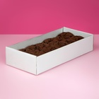 Коробка сборная без печати крышка-дно белая с окном 24×11×4.5 см - Фото 3