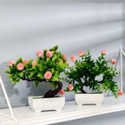 Бонсай искусственный в горшке «Персики», 10×17.5 см, МИКС - фото 60778505