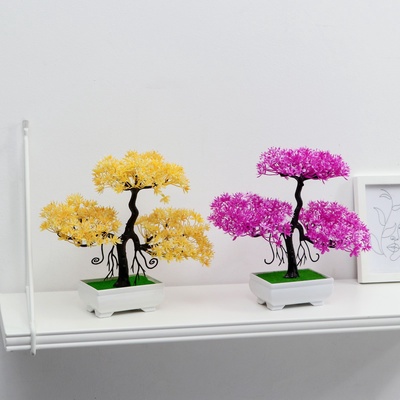 Бонсай искусственный в горшке «Деревце пышное», 10×23 см, МИКС